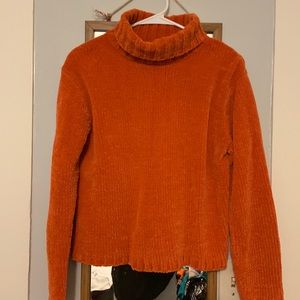 Orange Corduroy thick sweater